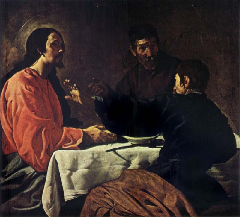 VELAZQUEZ, Diego Rodriguez de Silva y The Supper at Emmaus oil painting image